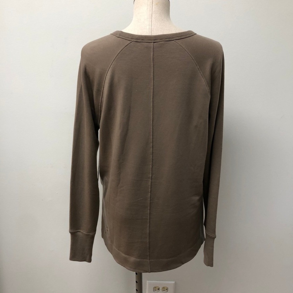 Athleta Coaster Luxe Relaunch Sweatshirt Womens Small Brown Pullover Tencel New - Picture 8 of 14